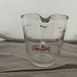 Fire King Anchor Hocking 498 Red Letter 2 Cup Glass Measuring Cup